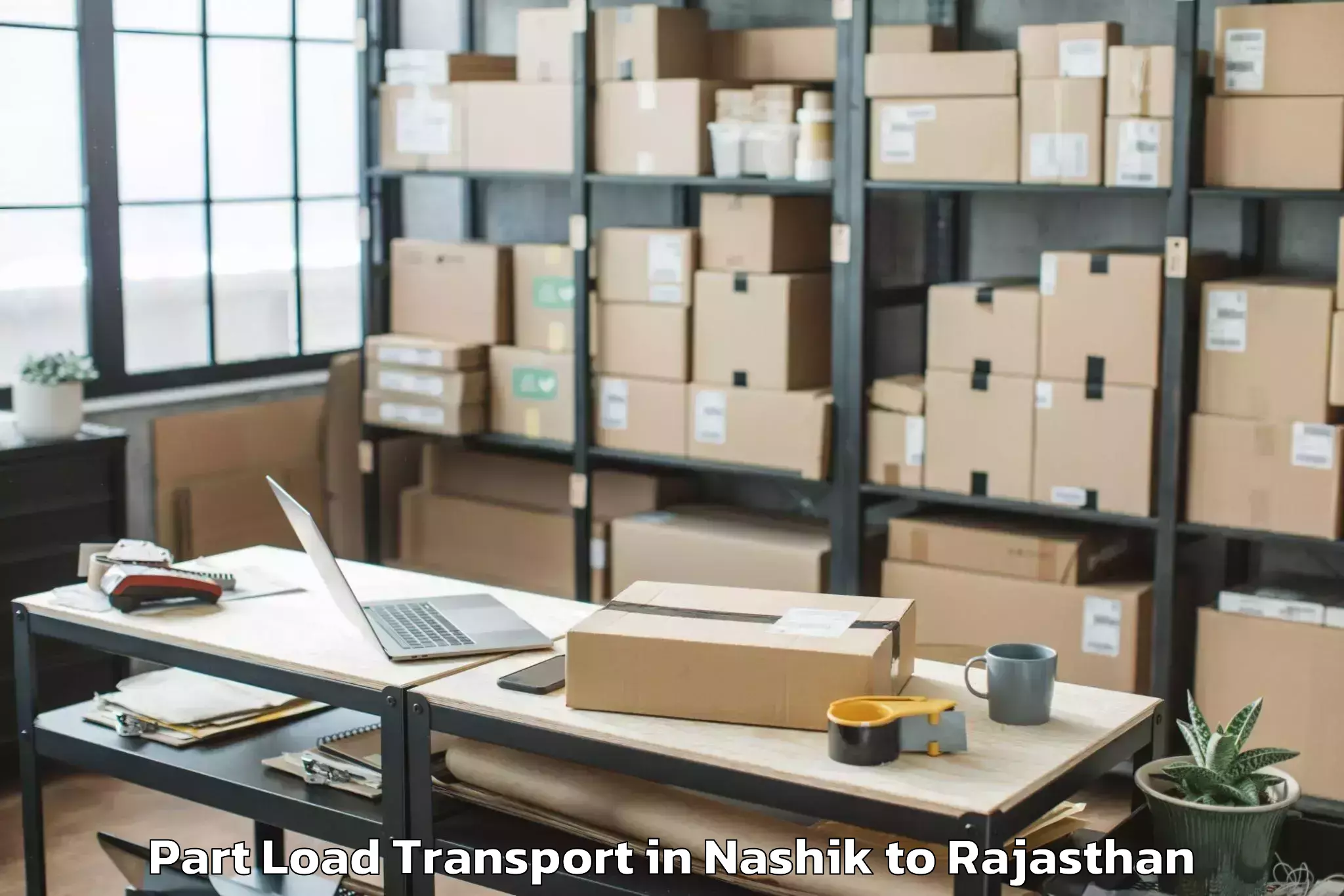 Leading Nashik to Sanganeer Airport Jai Part Load Transport Provider